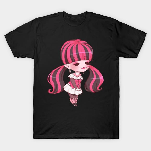 Draculaura Chibi T-Shirt by KyuuChanDesu